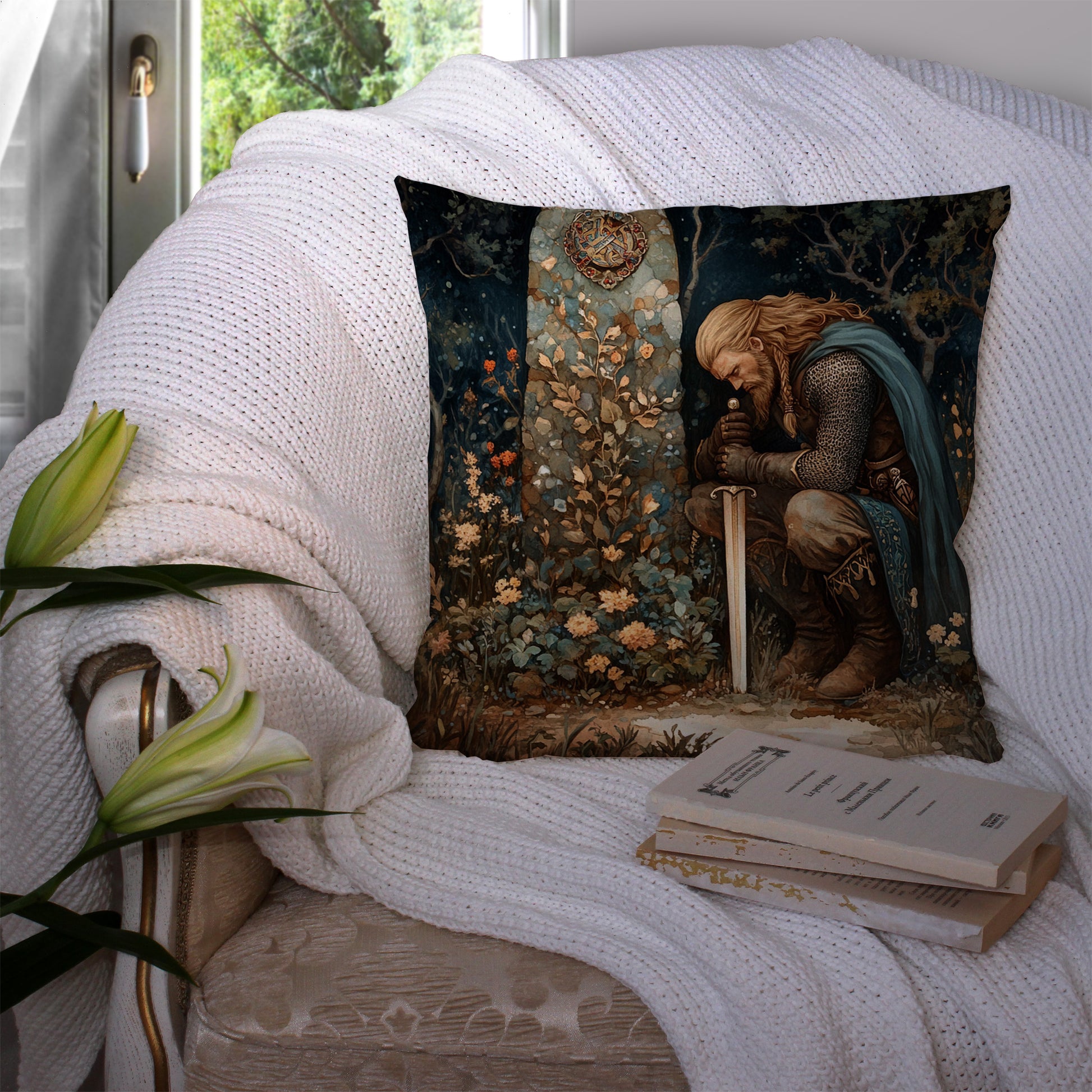 legend of Gelert and Prince Llewellyn Pillow