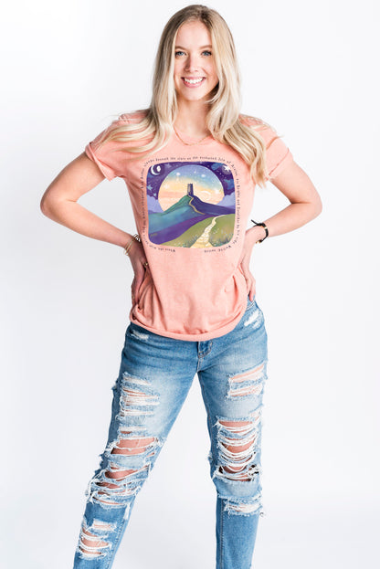 Mystical Arthurian legend T-Shirt in Heather Sunset