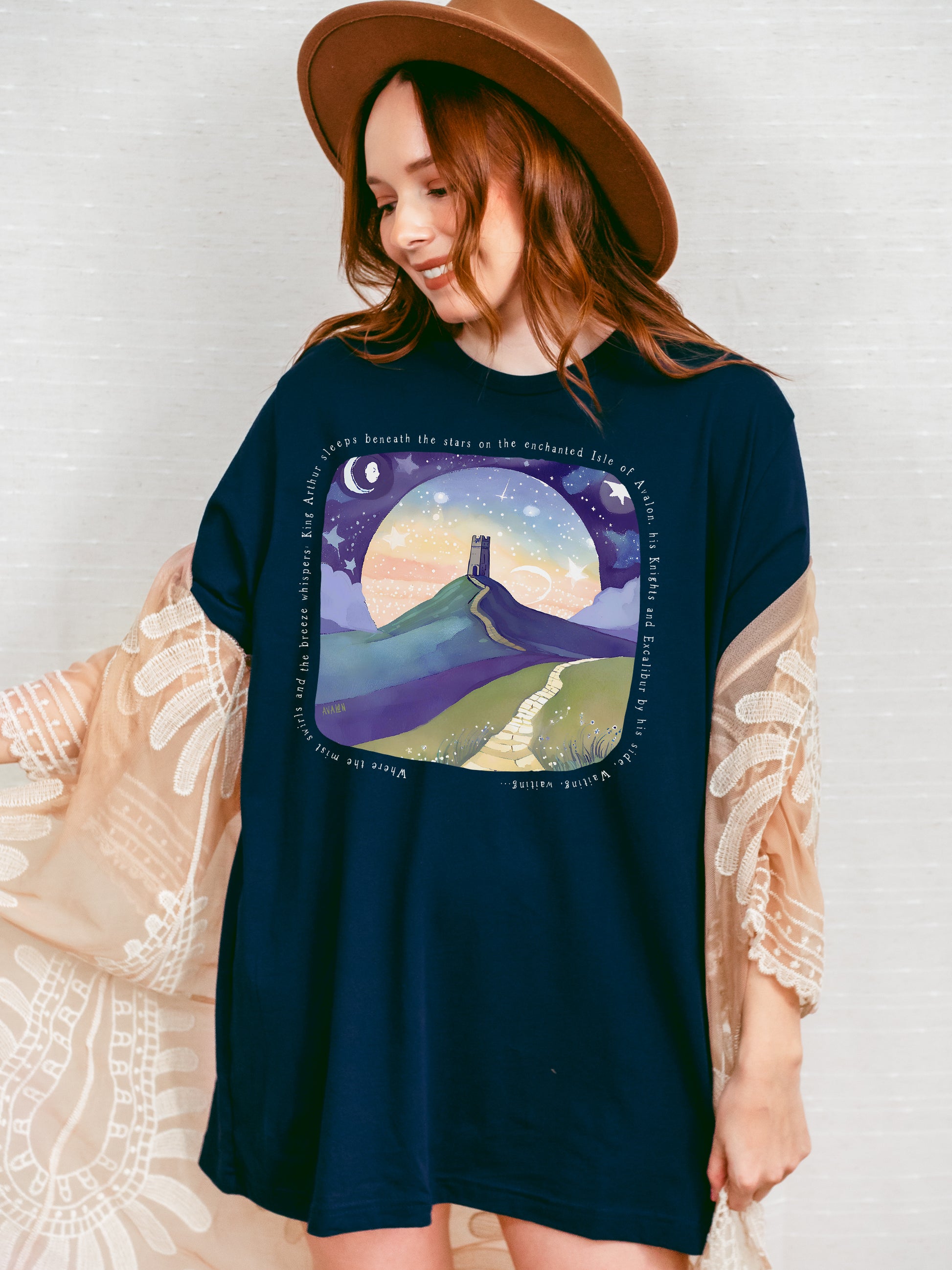 Mystical Arthurian legend T-Shirt in Navy