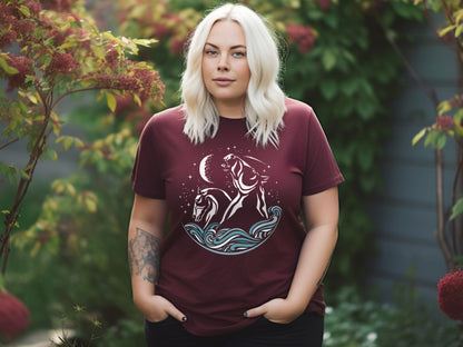 Scottish Kelpies T-Shirt in maroon