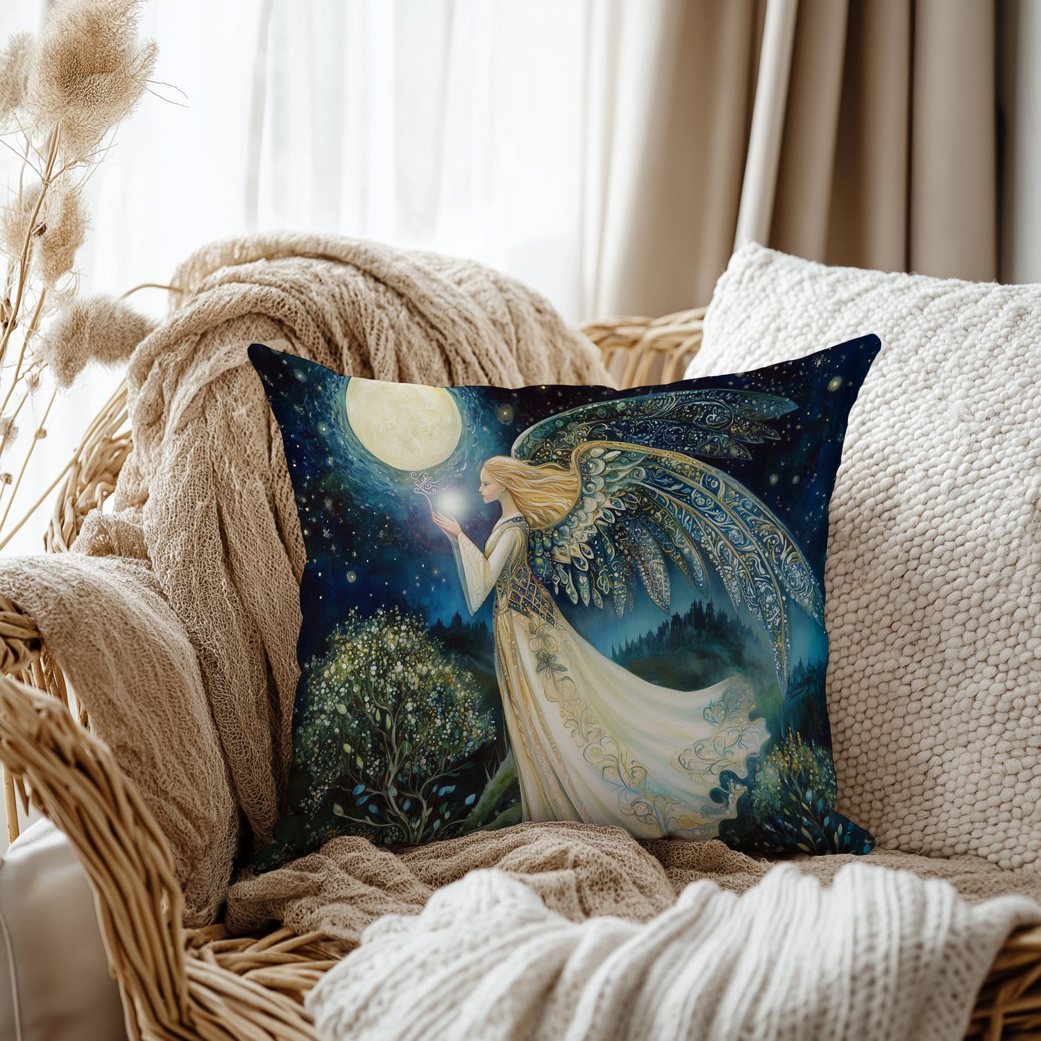 folklore art pillow