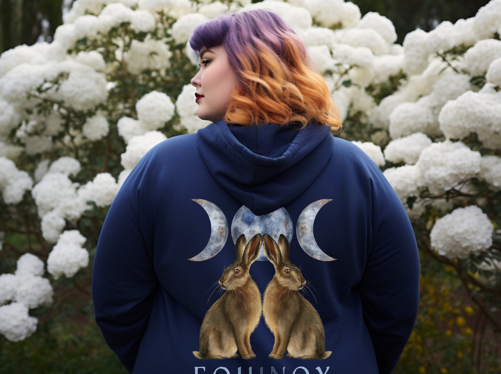 Ostara Spring Equinox Hoodie in Navy