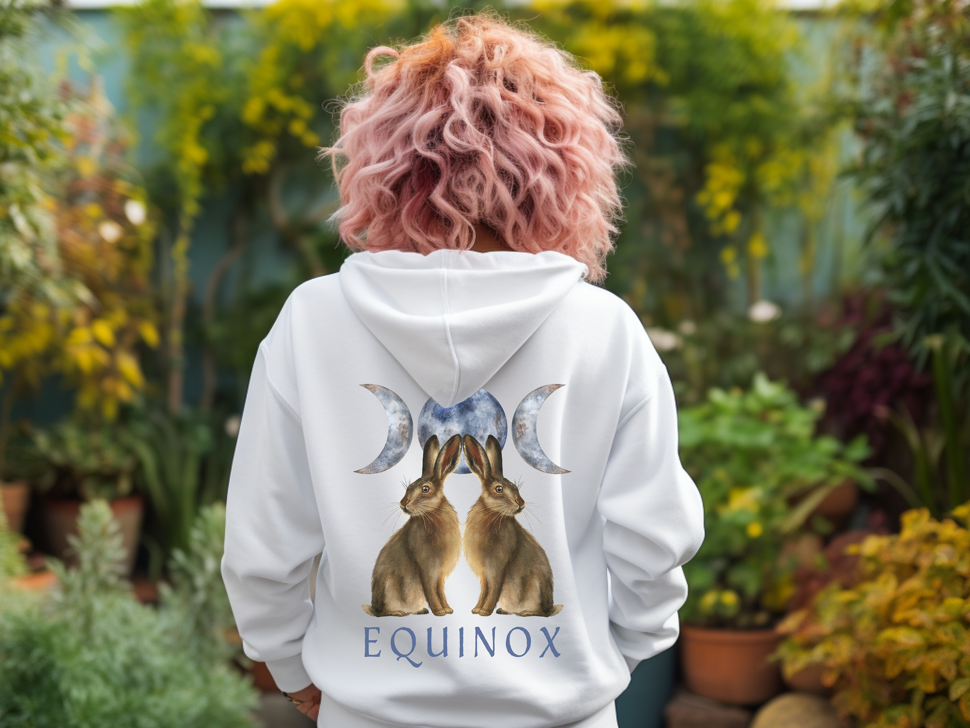 Ostara Spring Equinox Hoodie in White