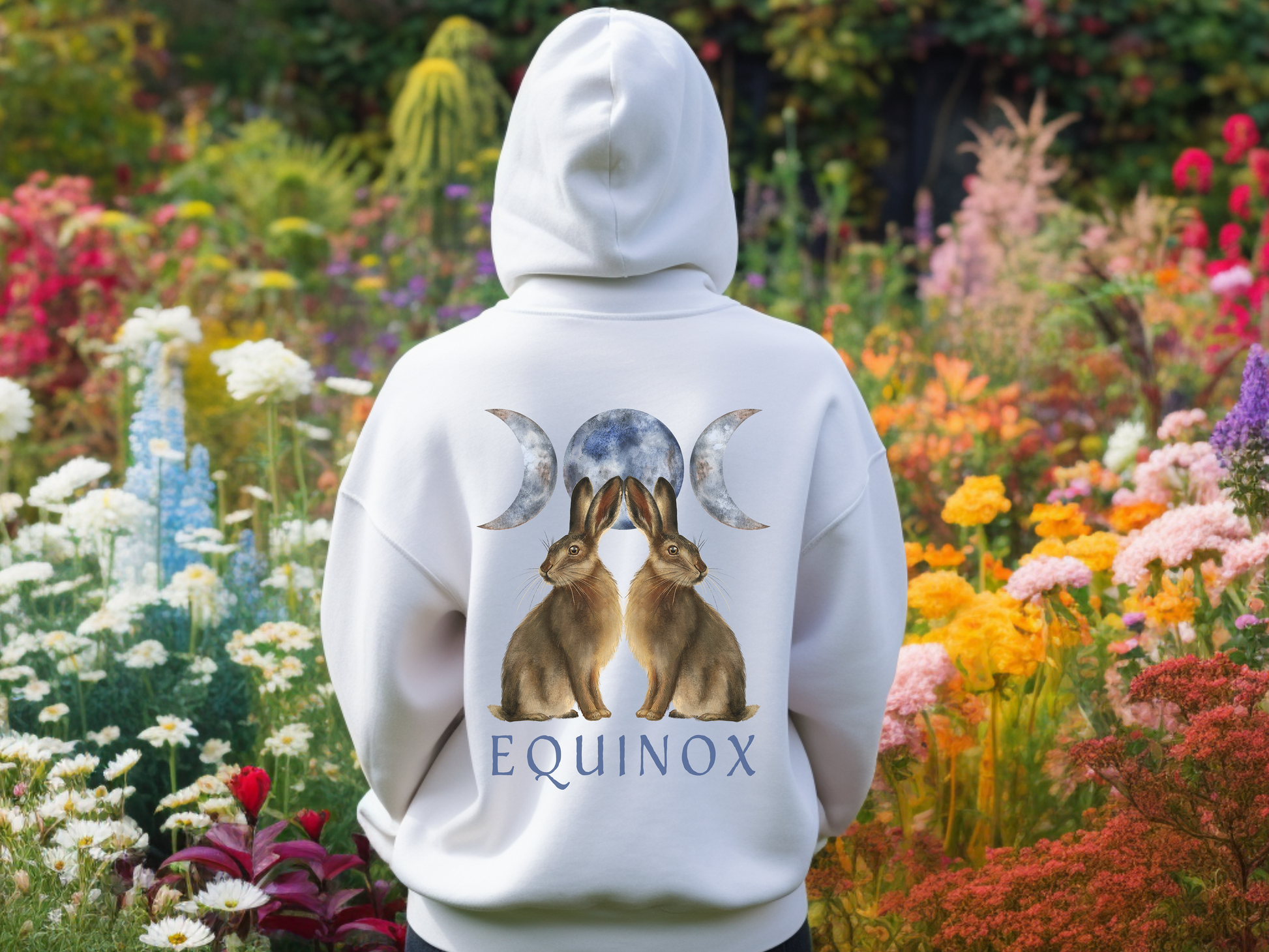 Ostara Spring Equinox Hoodie in White