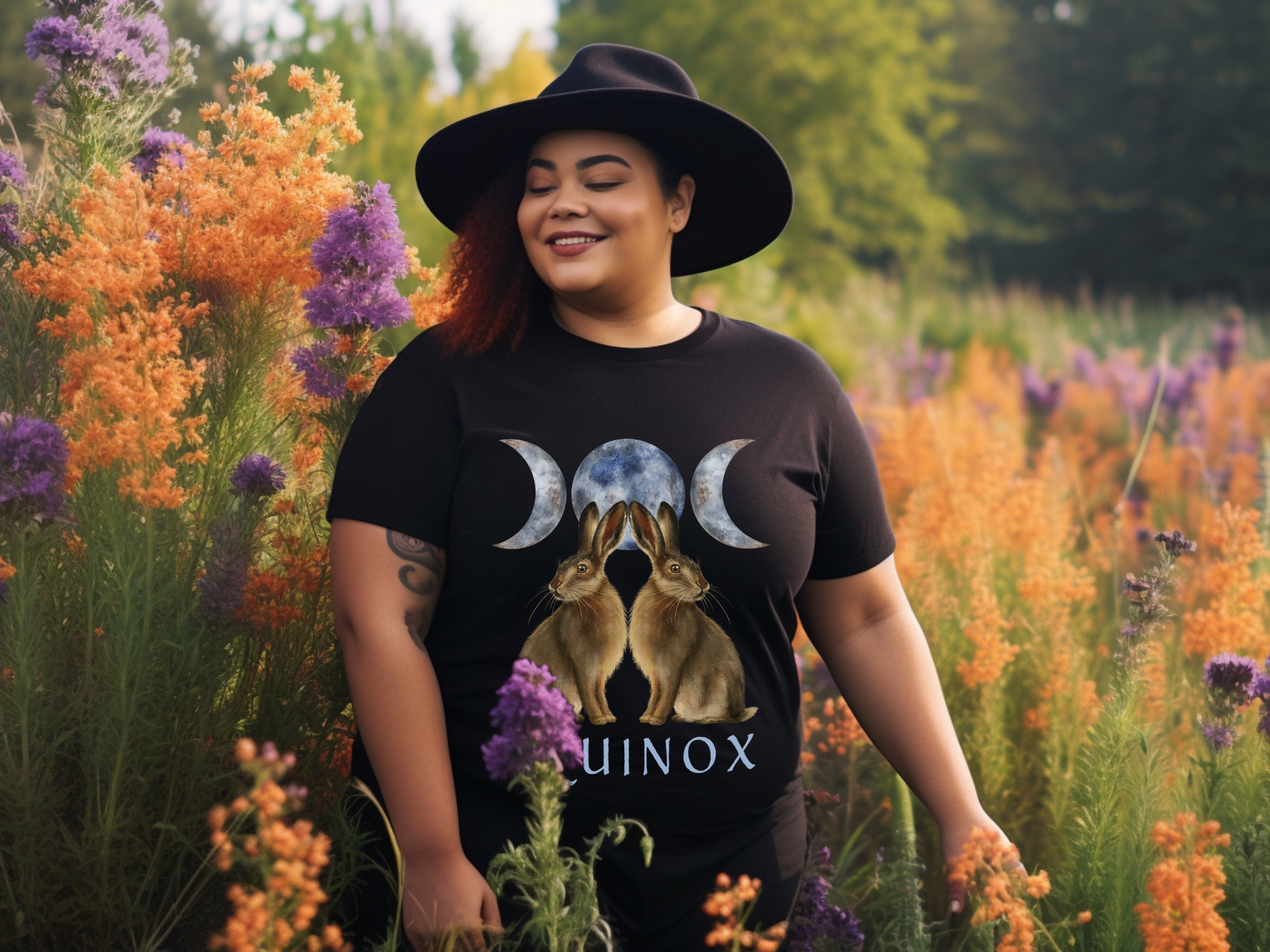 Spring Equinox T-Shirt in black