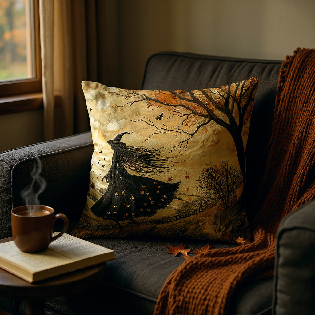 All Hallows’ Twilight folklore cushion
