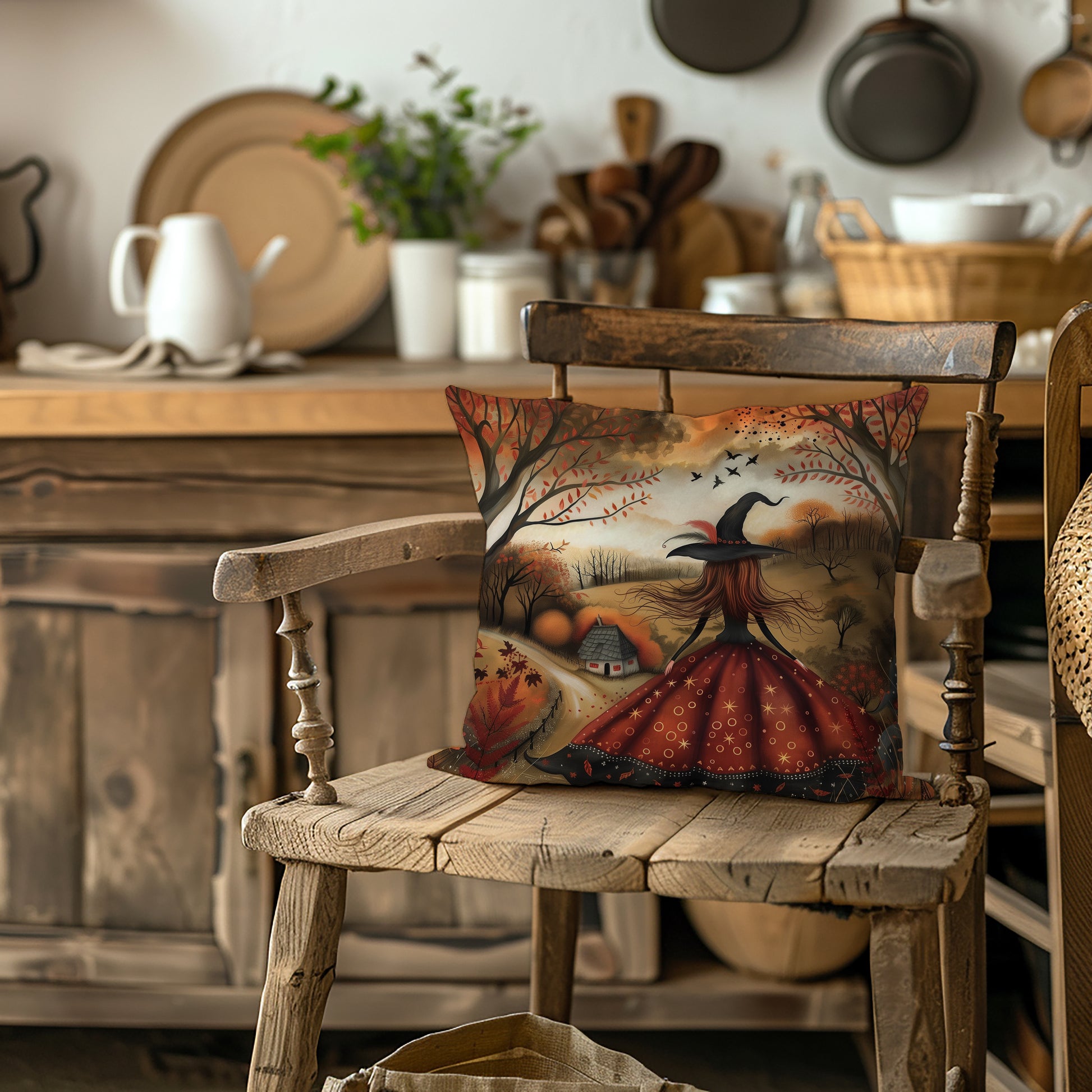 witch’s journey art pillow