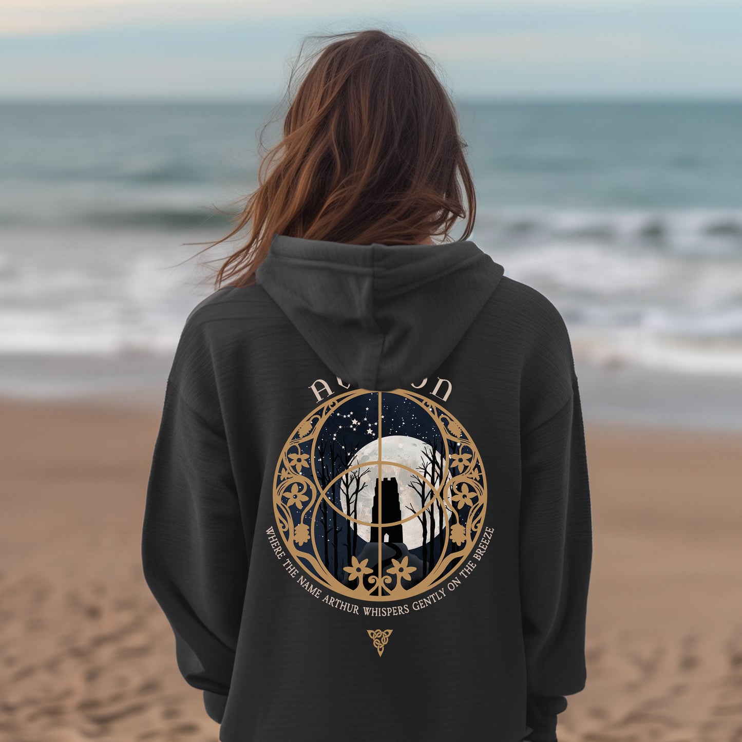 Mystical Avalon Hoodie in Dark Heather