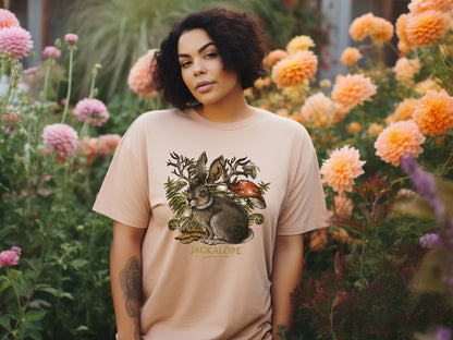 Jackalope t-shirt in heather peach