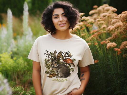 Jackalope t-shirt in soft cream