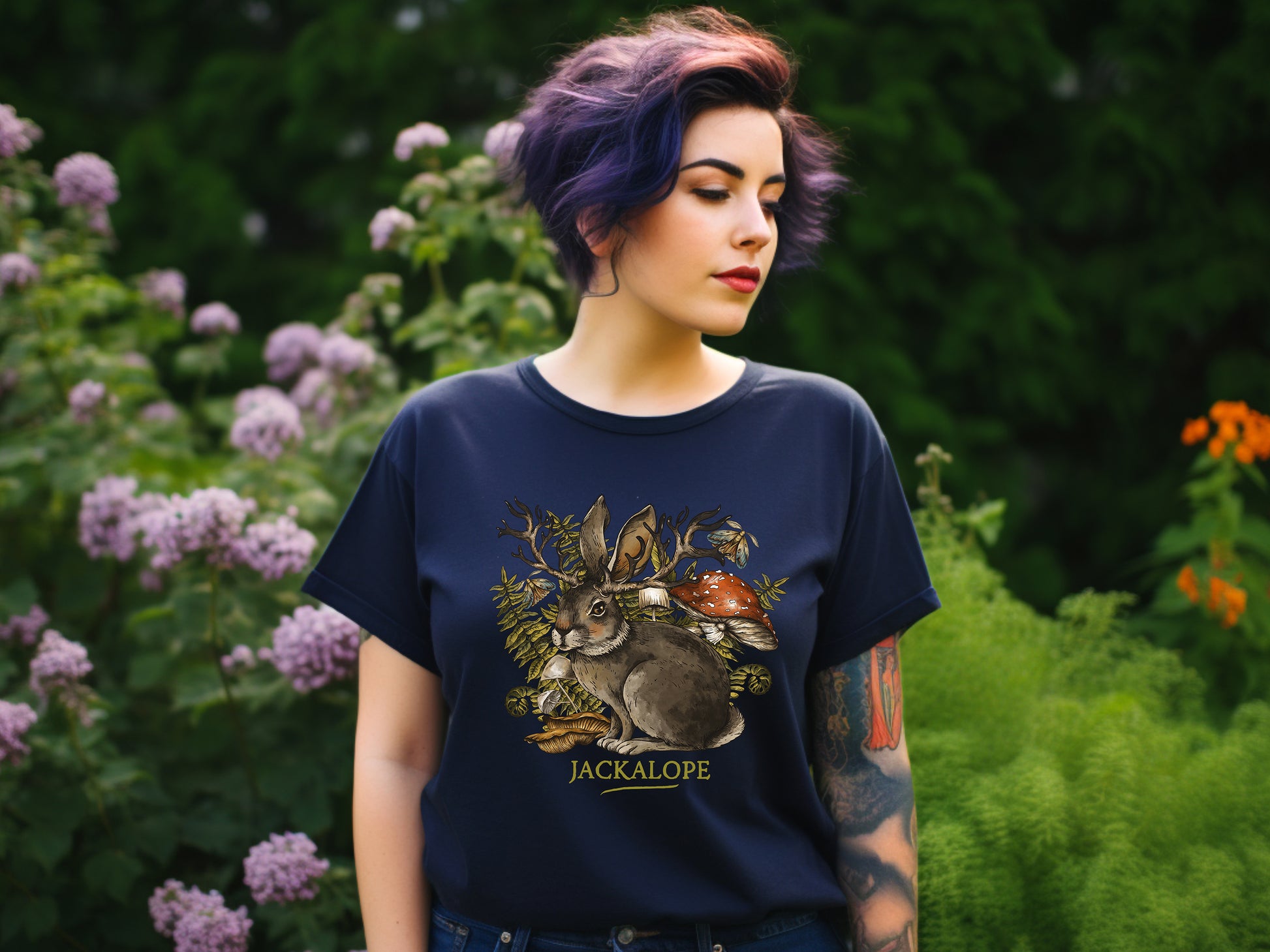 Jackalope t-shirt in navy