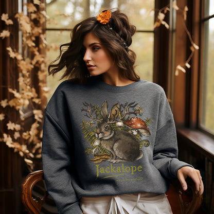 Jackalope sweatshirt in dark heather