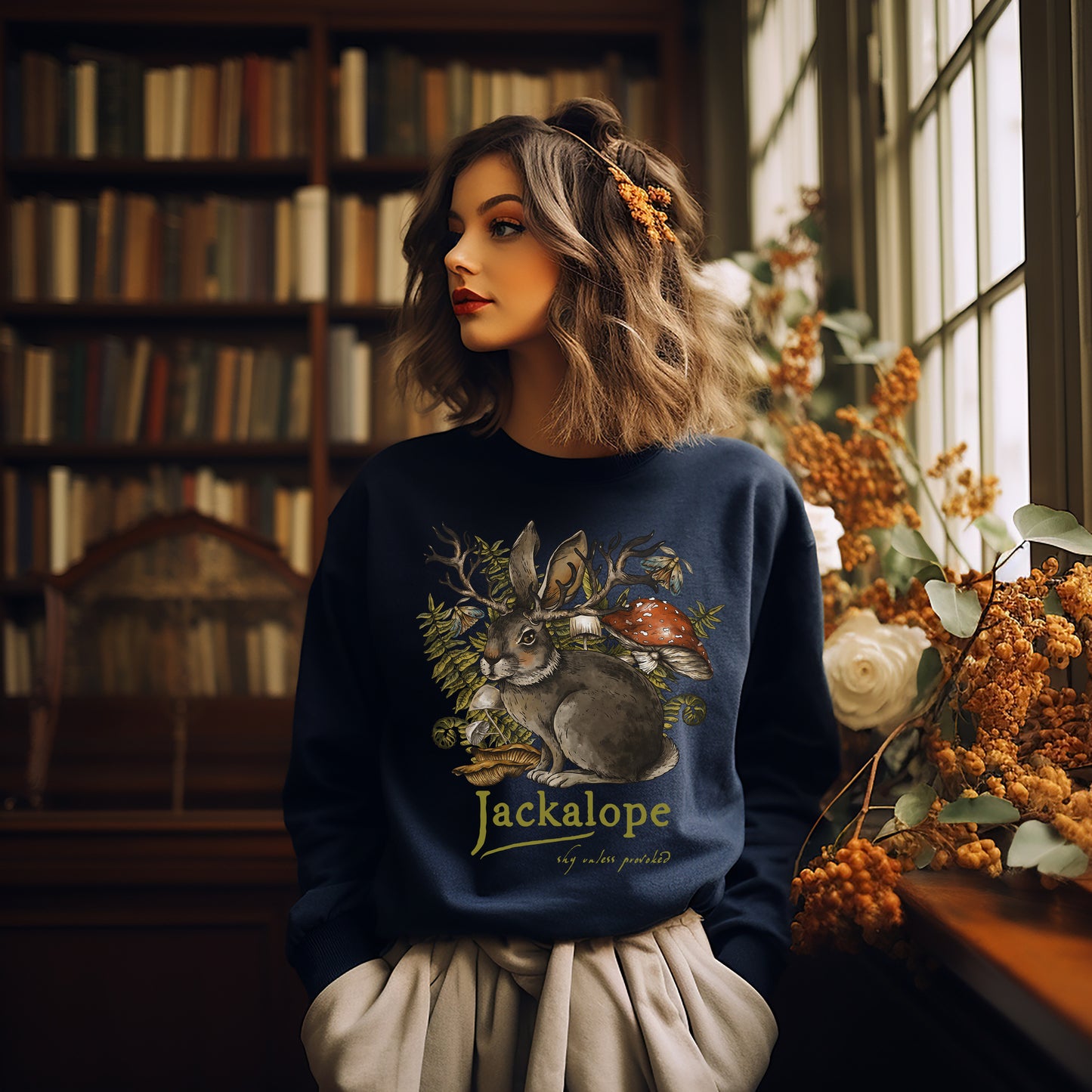 Jackalope sweatshirt in navy