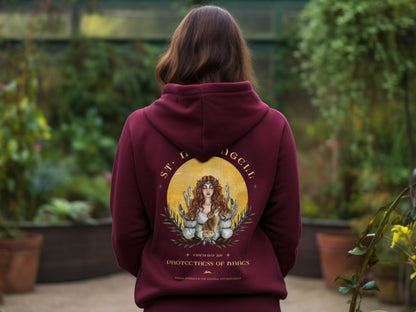 St Melangell Hoddie in Maroon