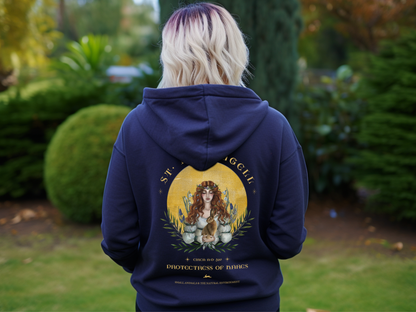 St Melangell Hoddie in Navy