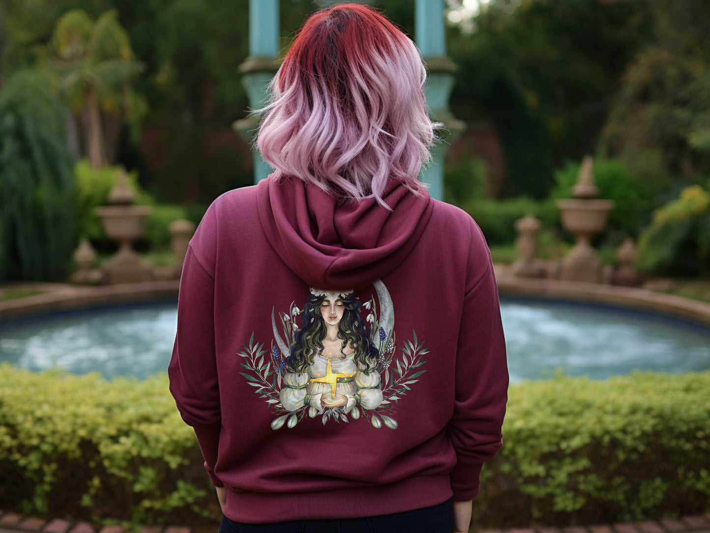 St Brigid Hoodie in Maroon