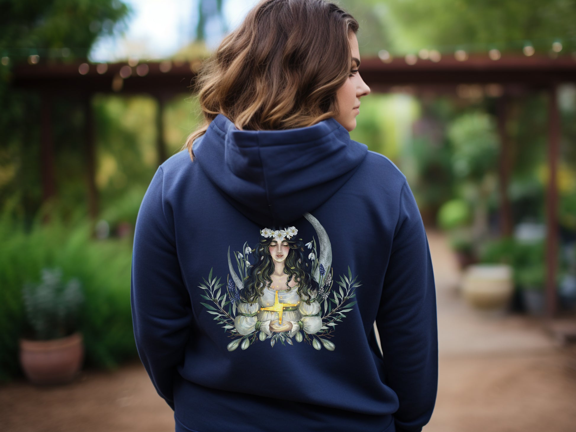 St Brigid Hoodie in Navy