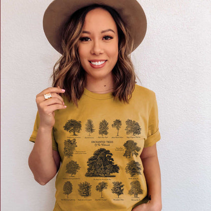 Mustard colour Enchanted Trees T-Shirt